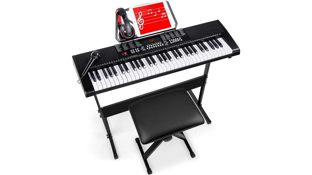 61 key electronic keyboard piano