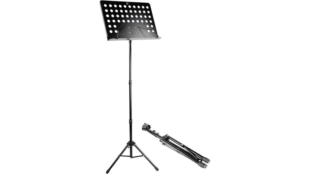 adjustable music stand for orchestral use