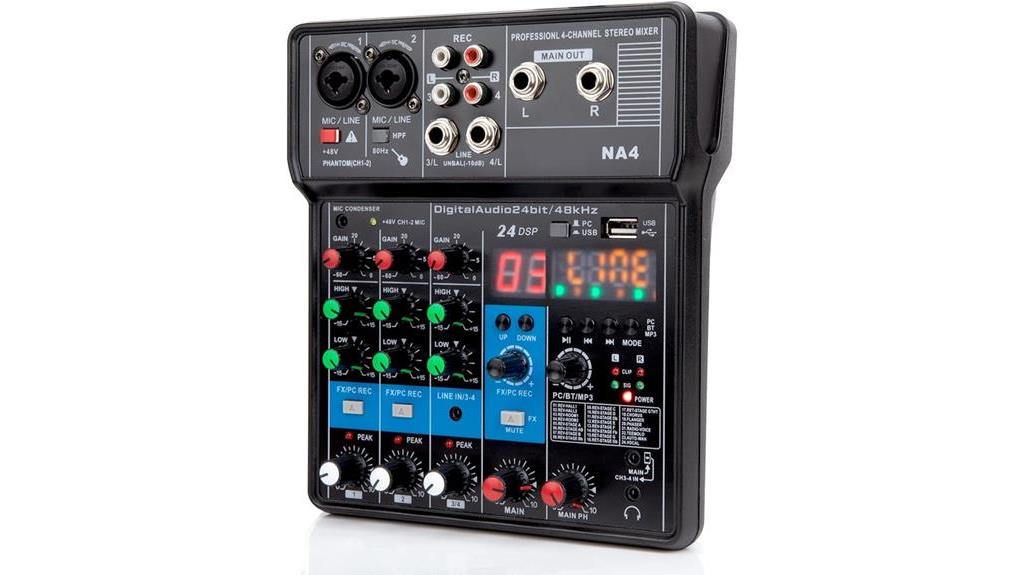 audio mixer with sound