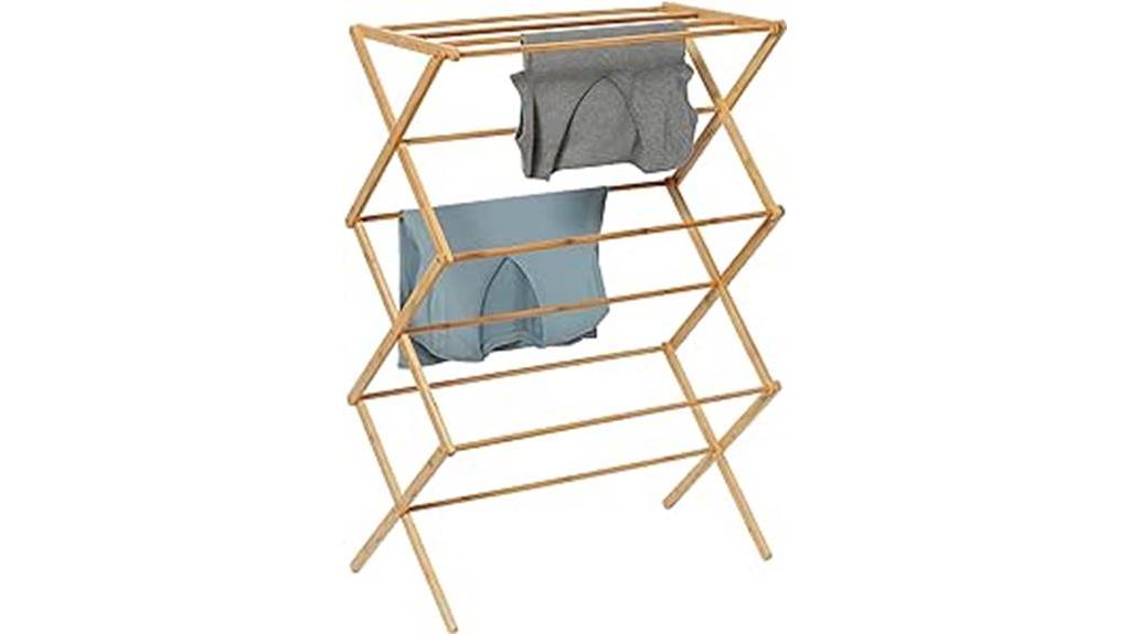 bamboo drying rack collapsible