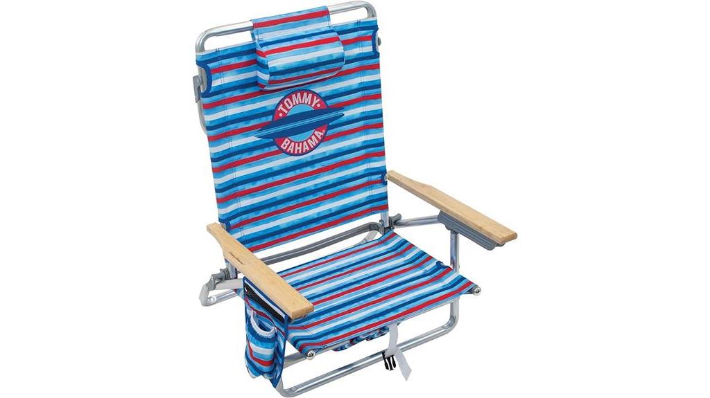 beach chair with backpack