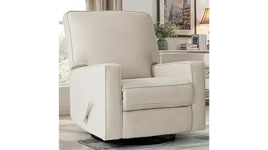 beige swivel rocker chair
