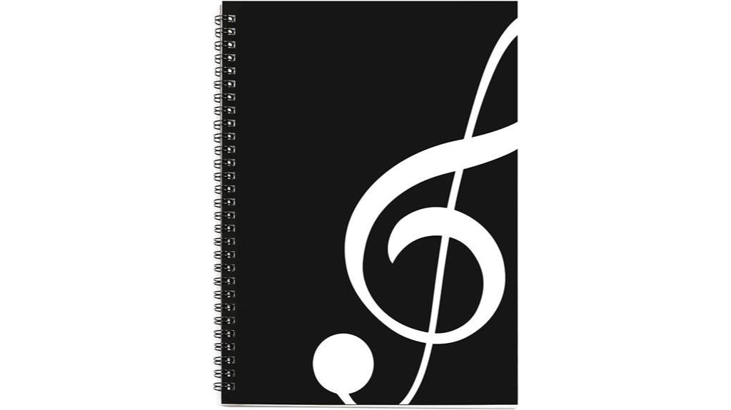 blank sheet music notebook