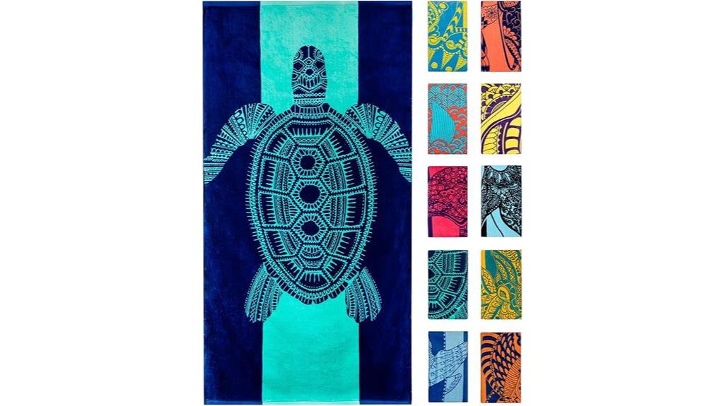 blue turtle beach towel