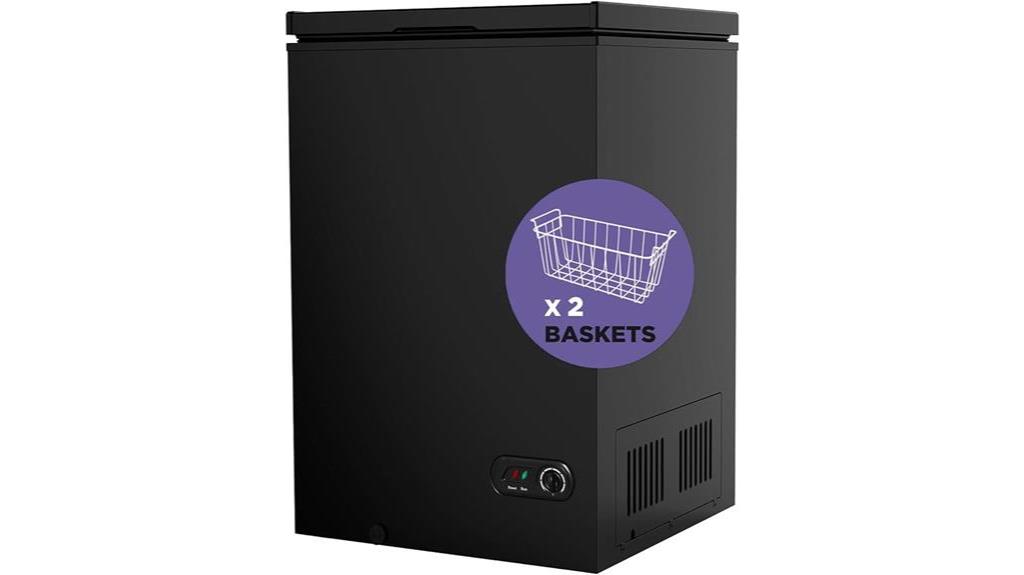 chest freezer with baskets