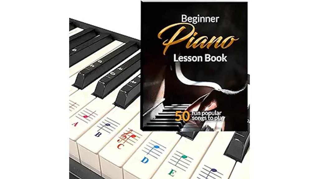 color coded piano book for kids