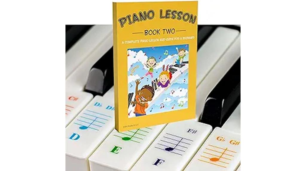 color coded stickers for piano