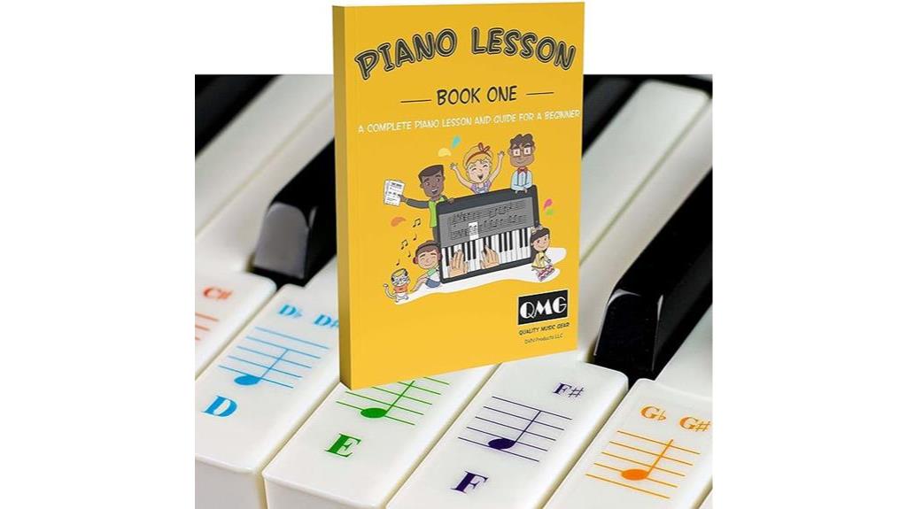 colorful piano learning tools