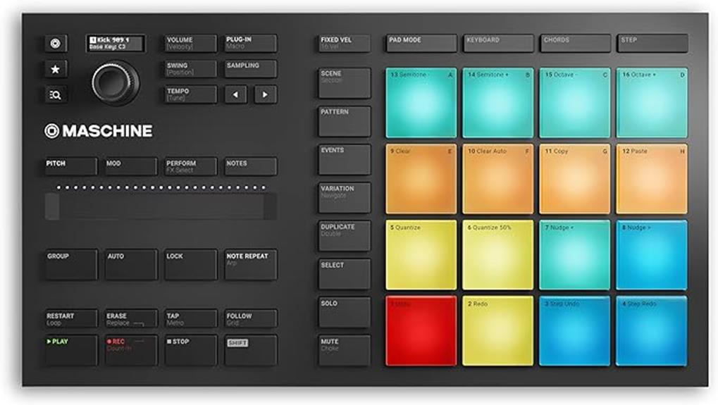 compact drum controller for music production