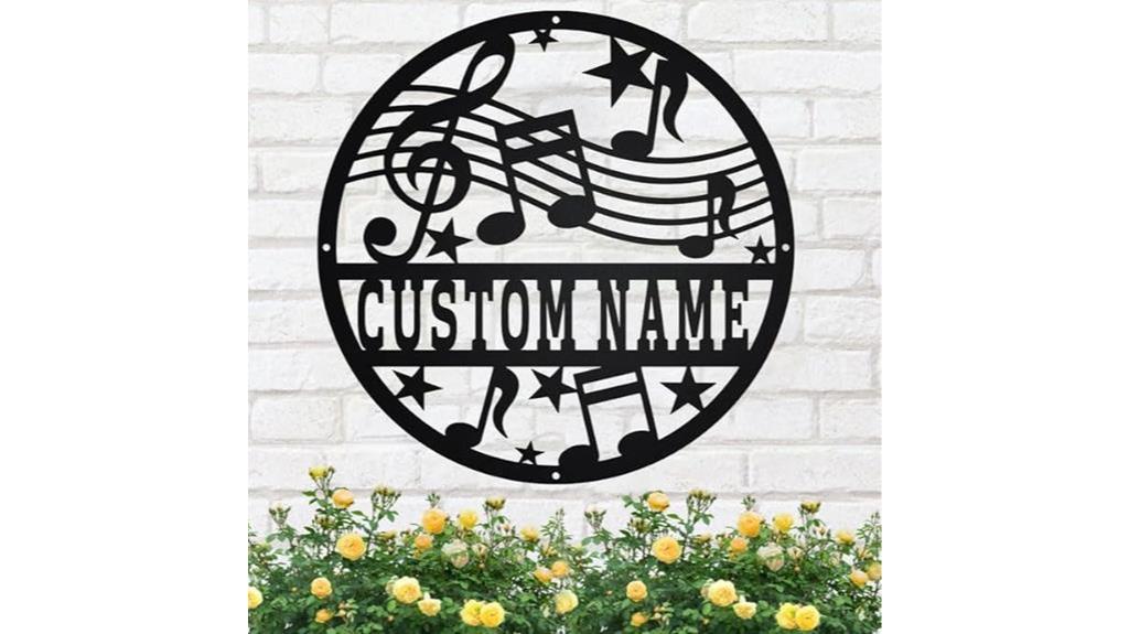 customized metal music signs