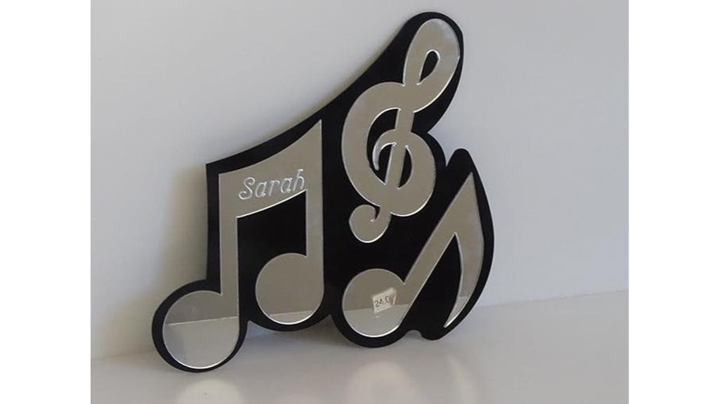 customized musical notes plaque