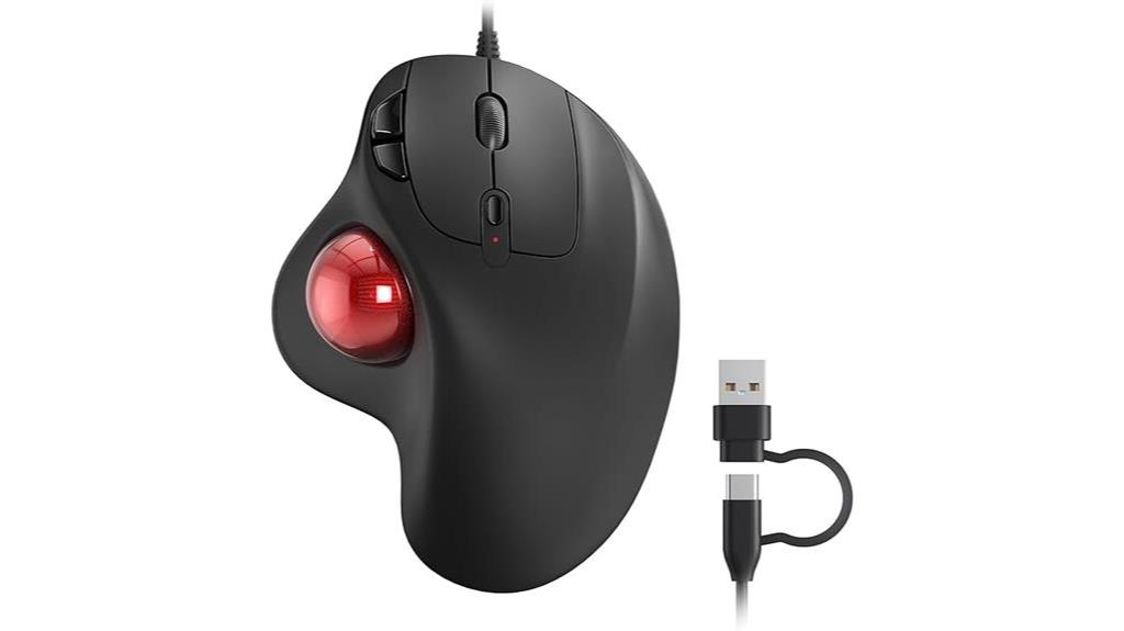 ergonomic trackball mouse design