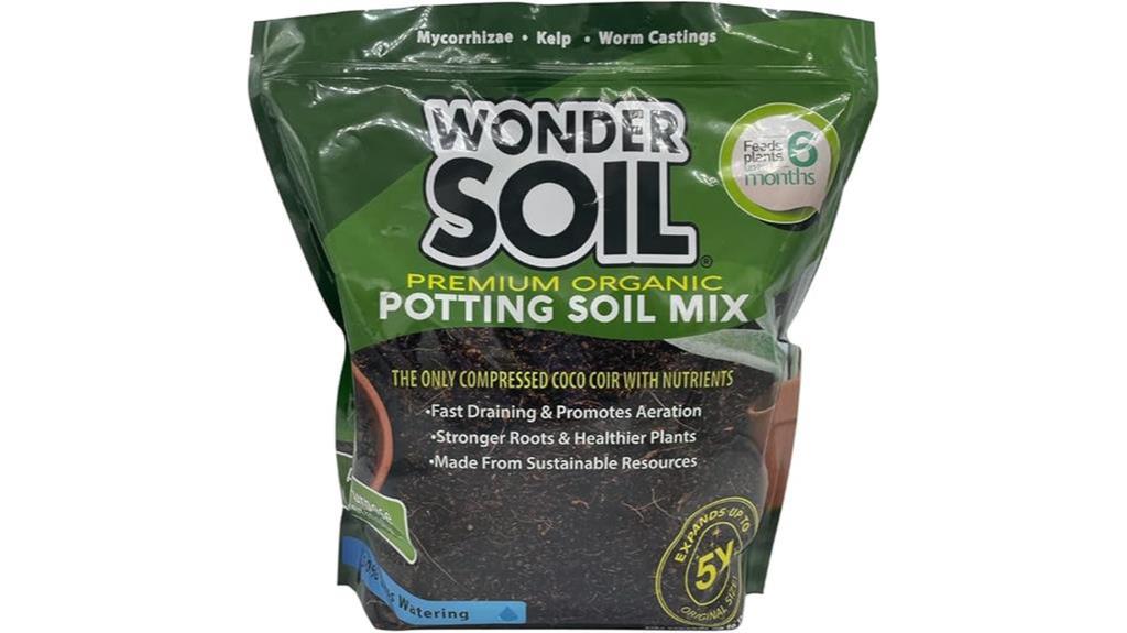 expanding organic potting soil