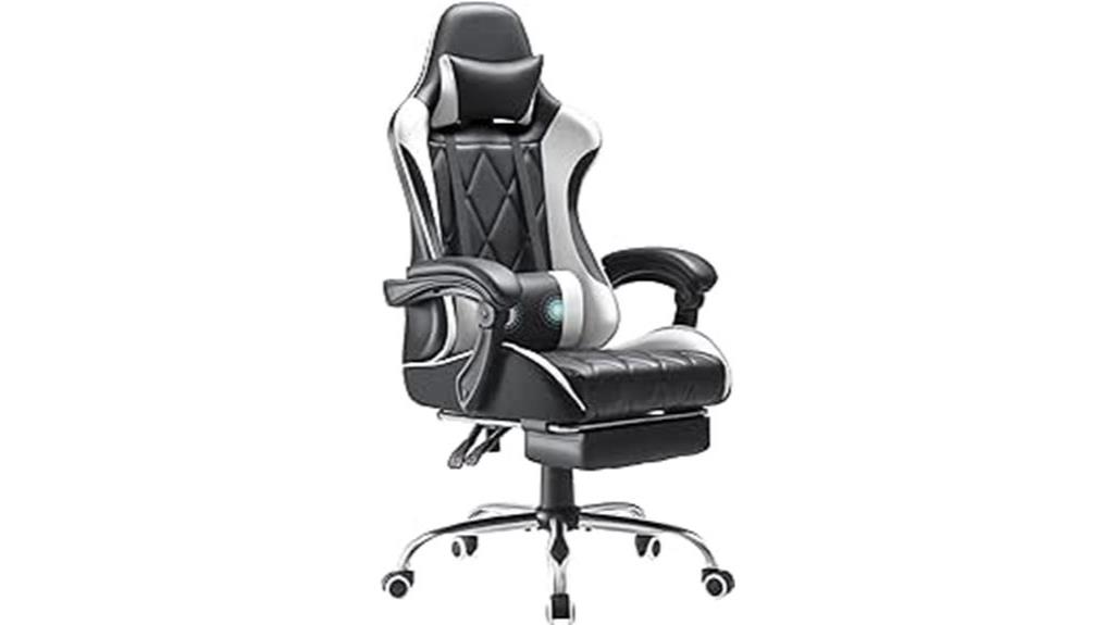 gaming chair with footrest