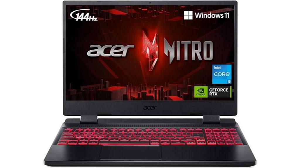 gaming laptop with power