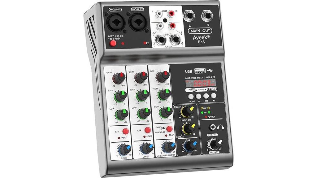 high quality audio mixer features