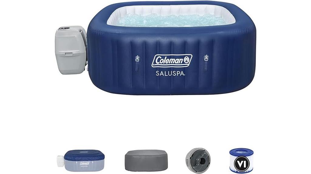 inflatable hot tub blue