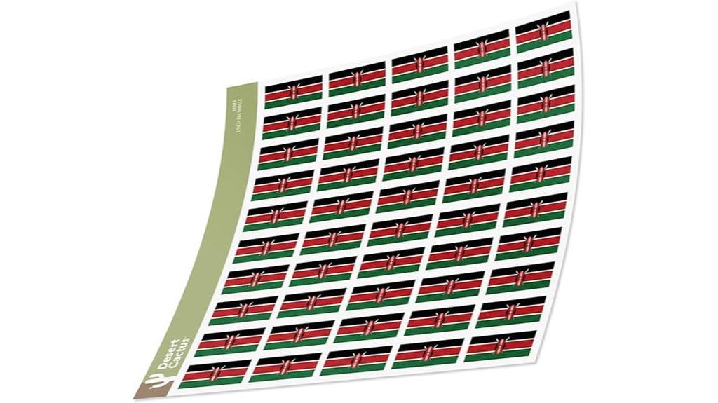 kenyan flag cactus stickers