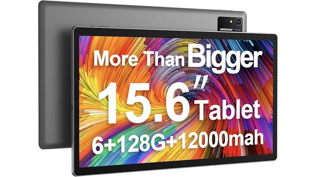 large android tablet display
