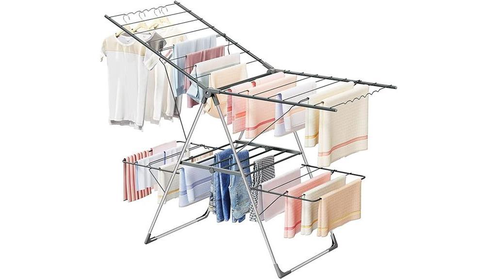 large foldable laundry rack