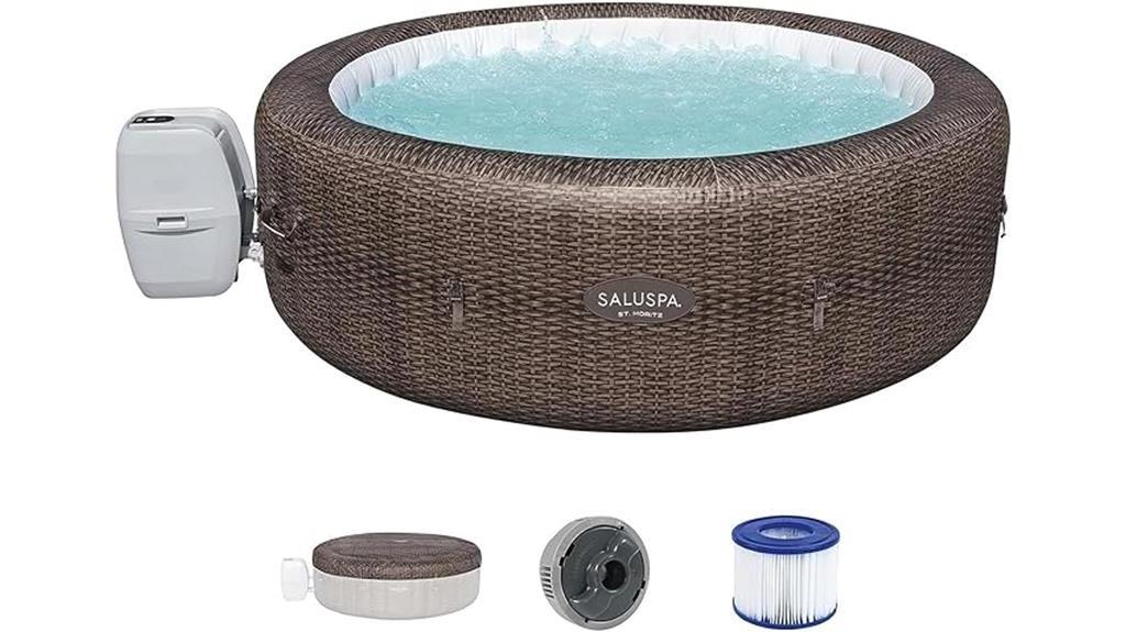 large round inflatable hot tub