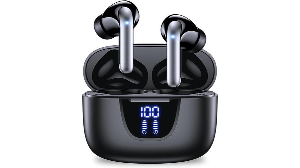 led power display earbuds