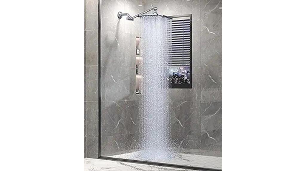 luxurious 12 inch rain shower