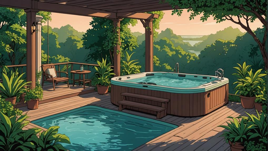 luxurious hot tub relaxation
