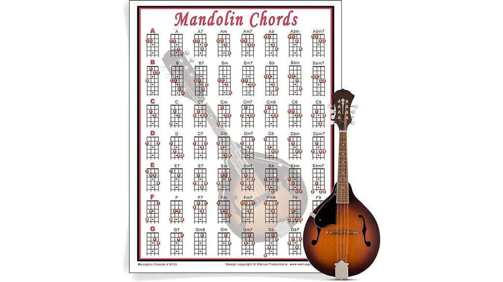 mandolin chord chart poster