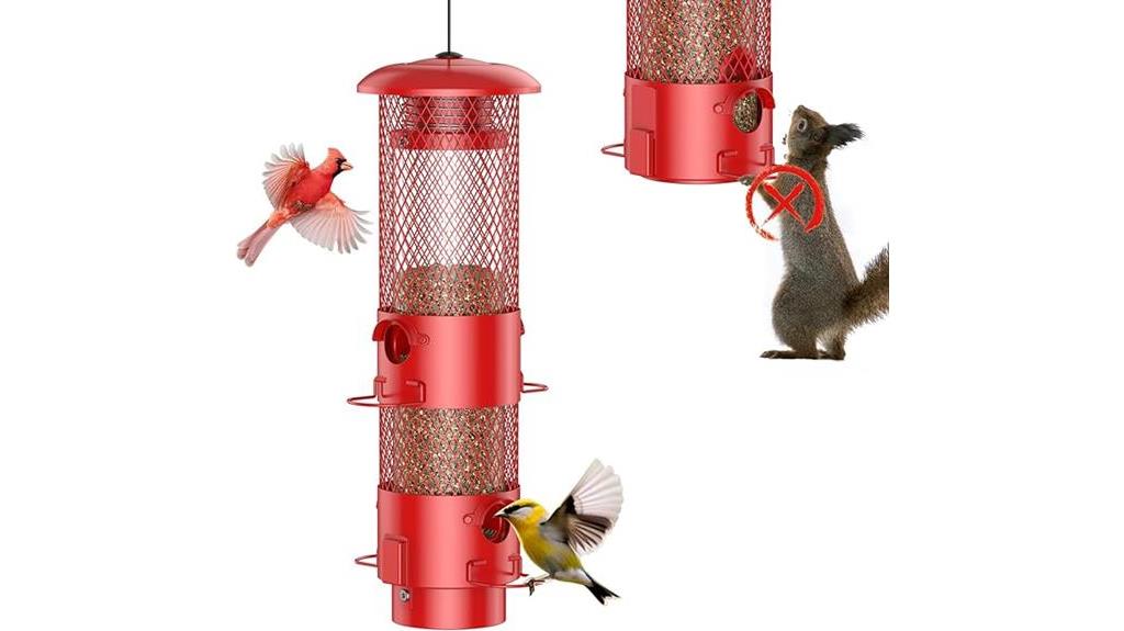 metal squirrel proof bird feeder