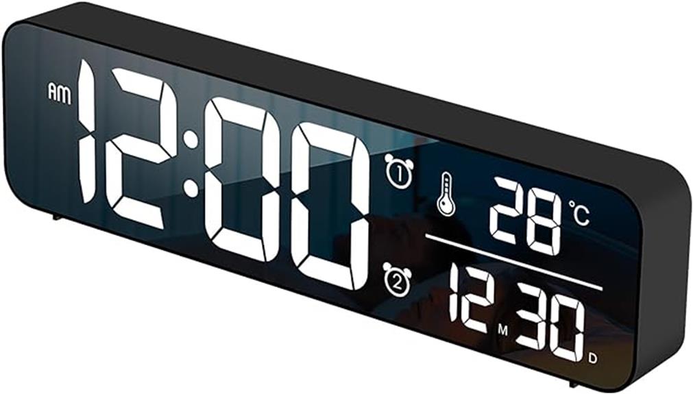 modern digital alarm clock