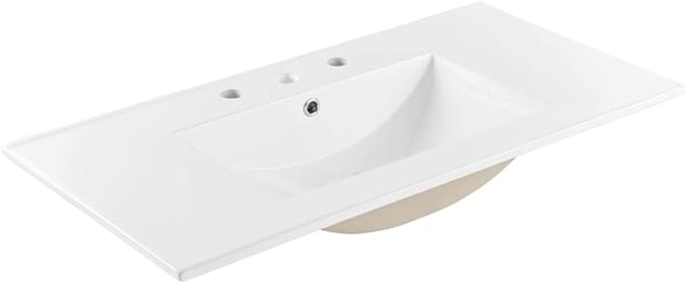 modway white cayman sink