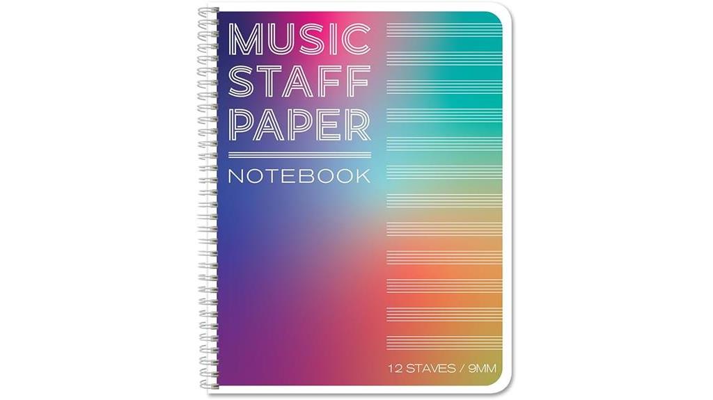 music staff notebook journal