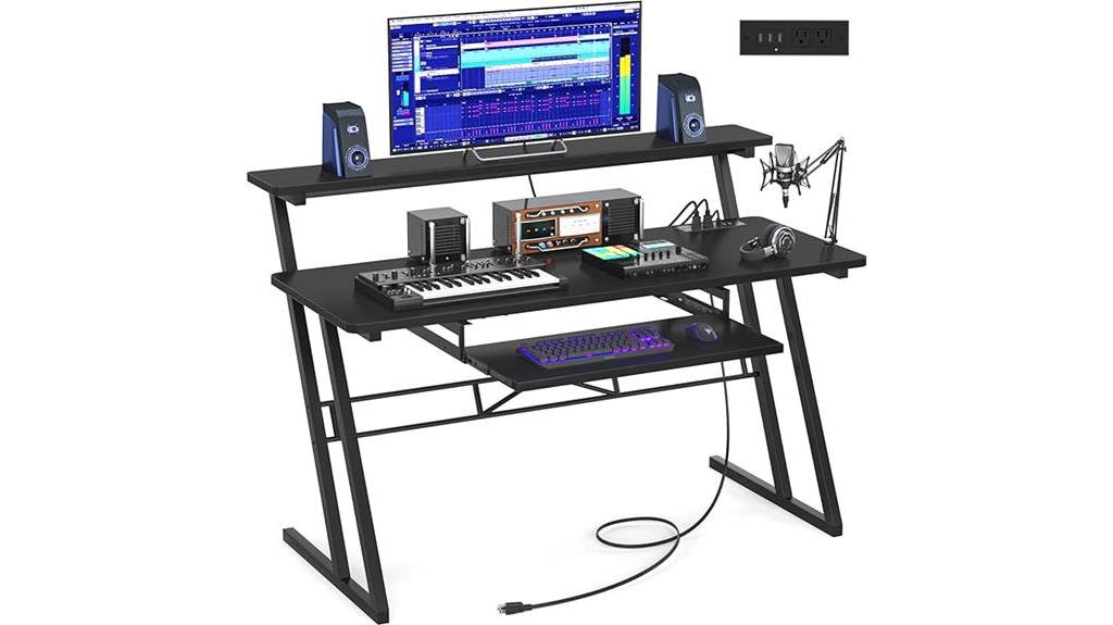music studio desk features