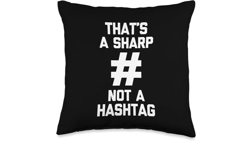 musical humor throw pillow