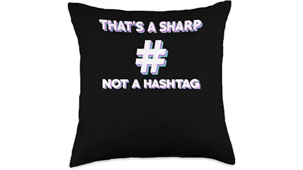 musical humor throw pillow