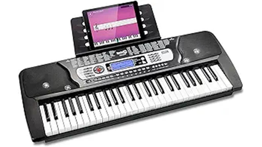 musical keyboard with 54 keys