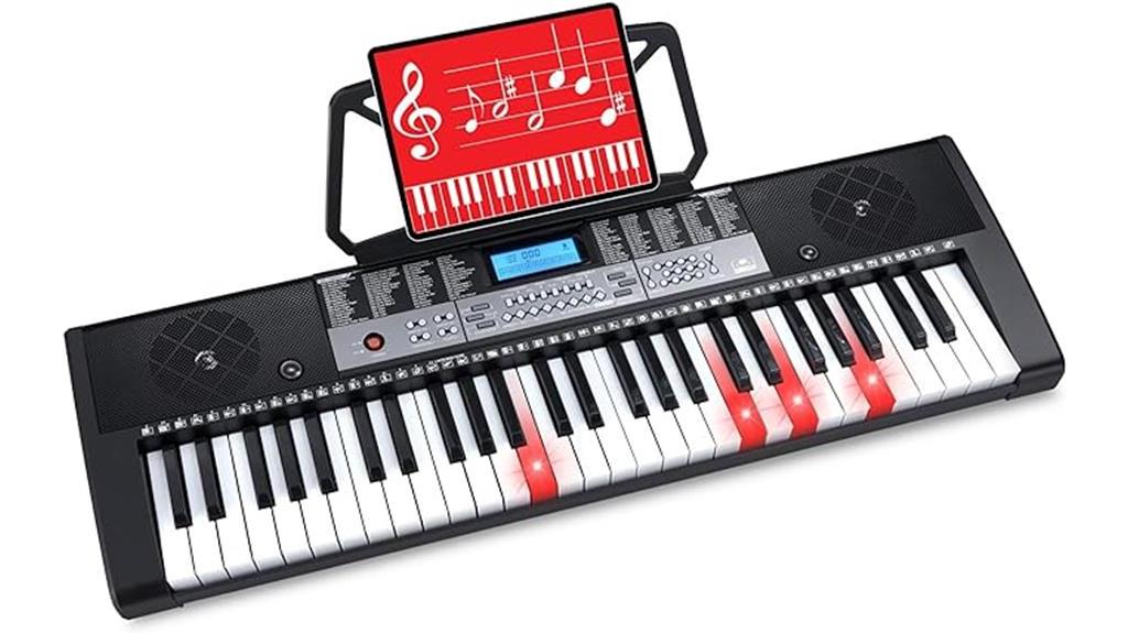 musical keyboard with stand
