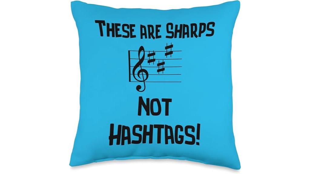 musical notes throw pillow