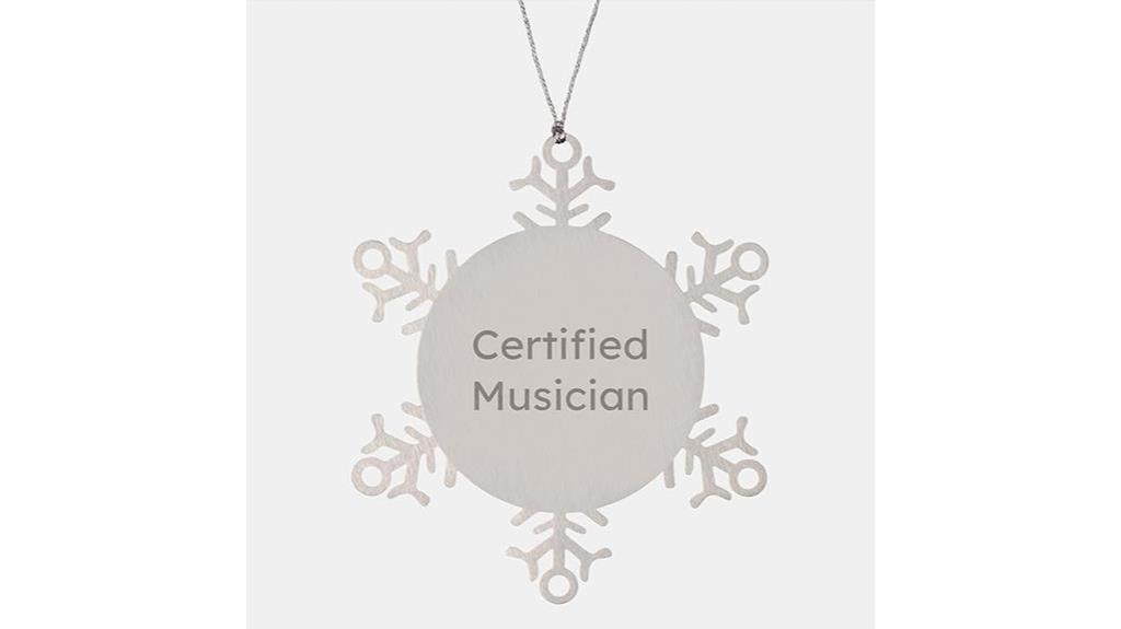 musical snowflake ornament gift