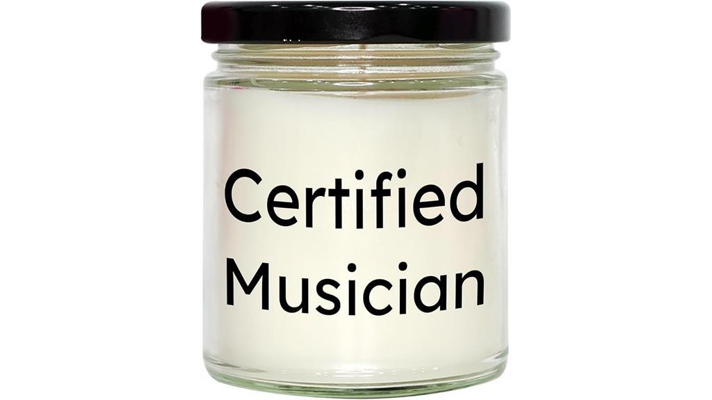 musical soy candle gift