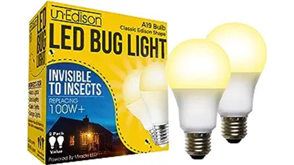 outdoor bug repelling yellow bulbs