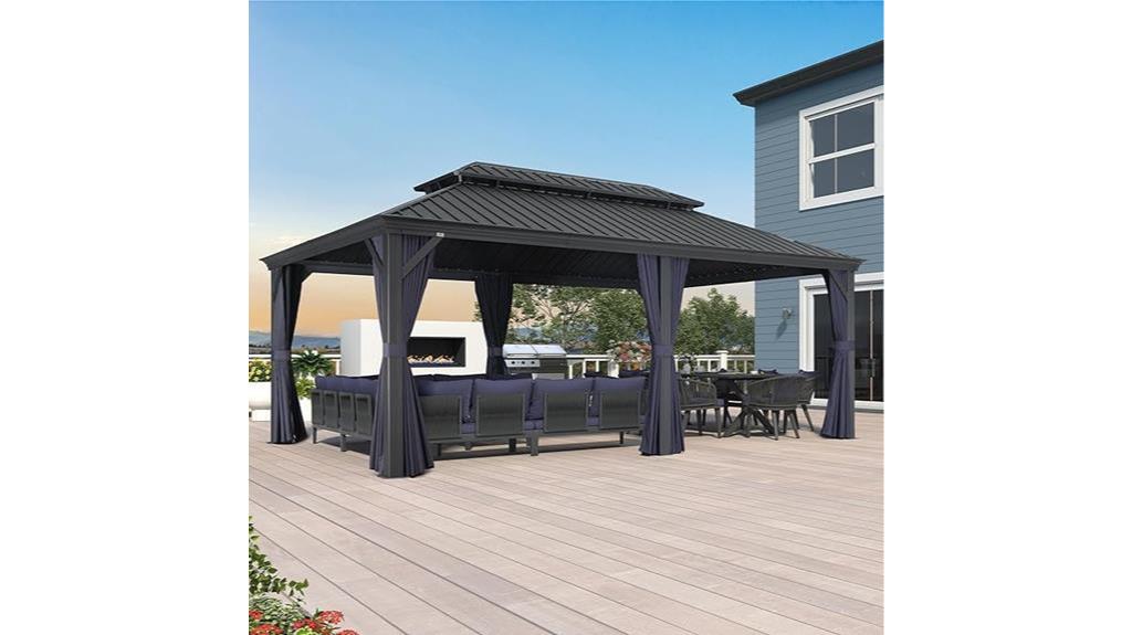 outdoor gazebo with curtains
