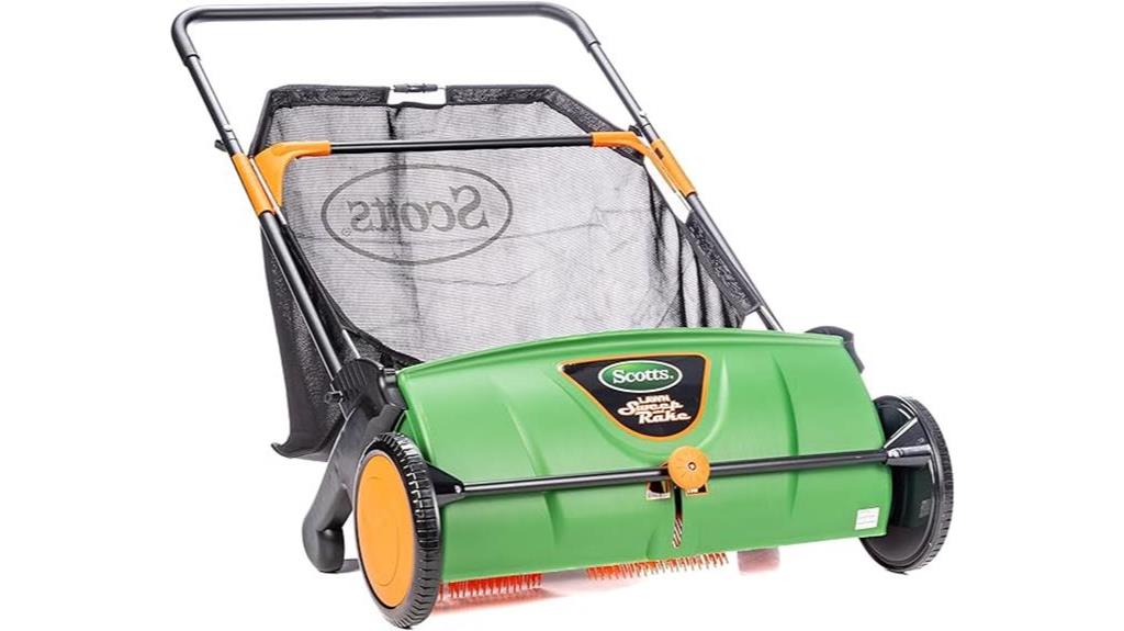 outdoor push lawn sweeper