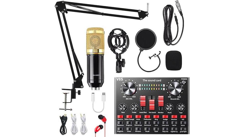 podcast equipment with microphone