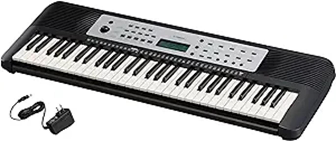 portable yamaha keyboard with 61 keys