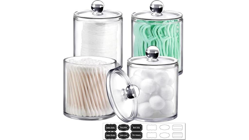 premium acrylic bathroom canisters