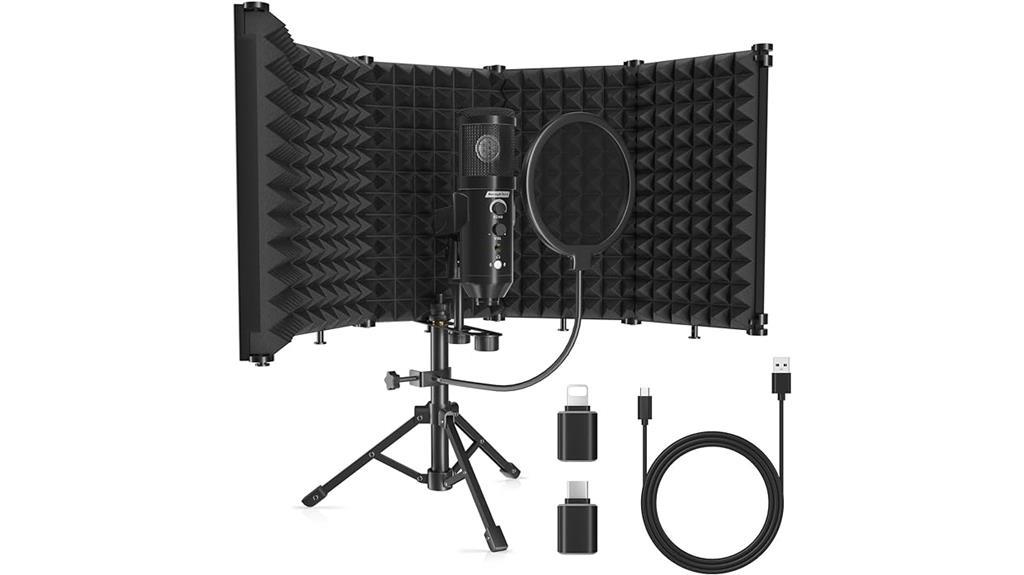 professional microphone isolation shield