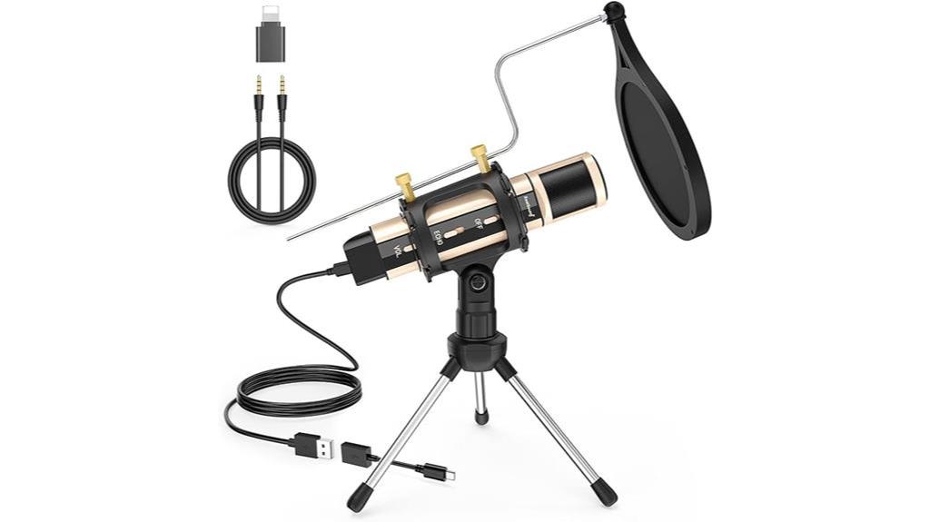 professional microphone with accessories
