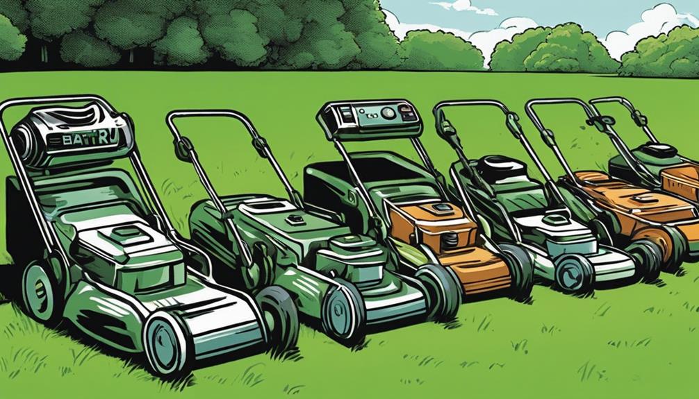 selecting battery lawn mower